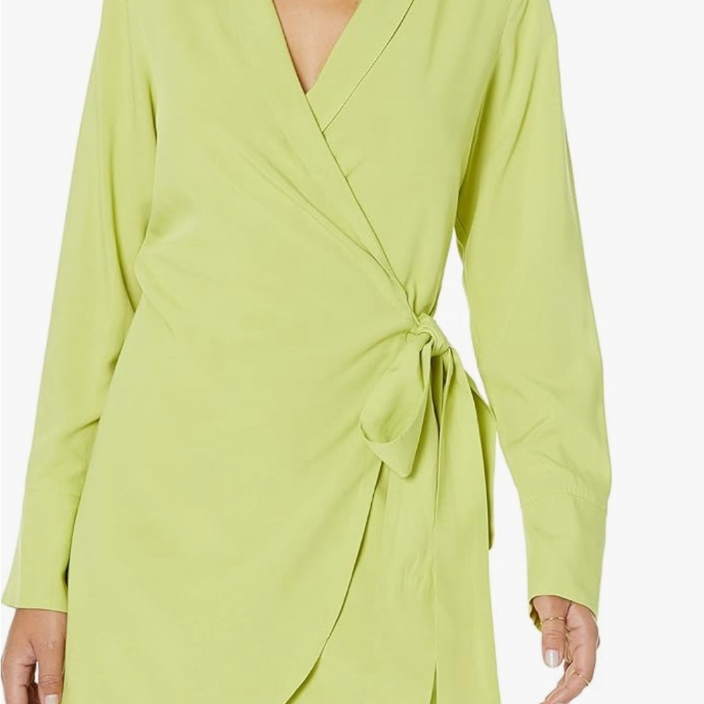 Amazon The Drop Women's Lime Wrap Dress by Paige Desorbo